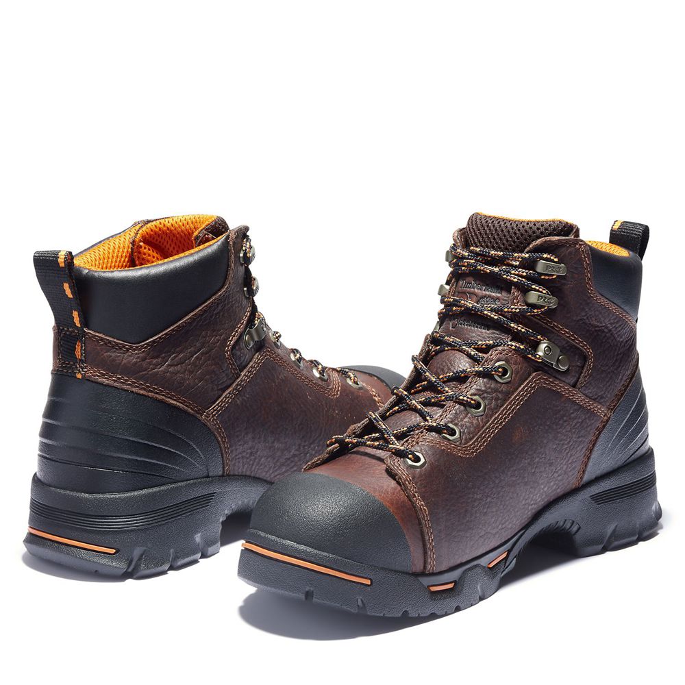 Botas de Trabajo Masculino - Timberland Pro® Endurance 6\" Soft Toe - QESNL3547 - Marrom